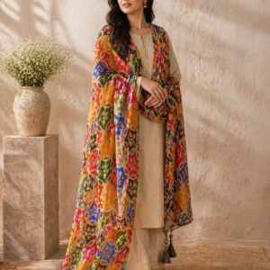 aabroo multi chiffon chunri dupatta – colorful festive dupatta