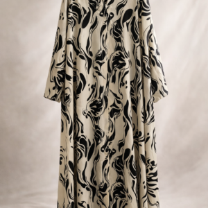 Ivory Noir Black Abaya